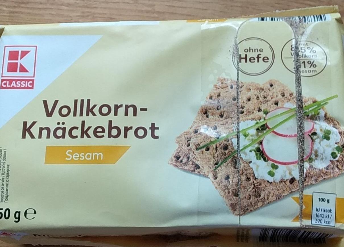 Fotografie - Vollkorn knäckebrot sezam K-Classic