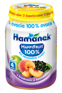 Fotografie - přesnídávka s broskvemi a bezinkou HappyFruit Hamánek