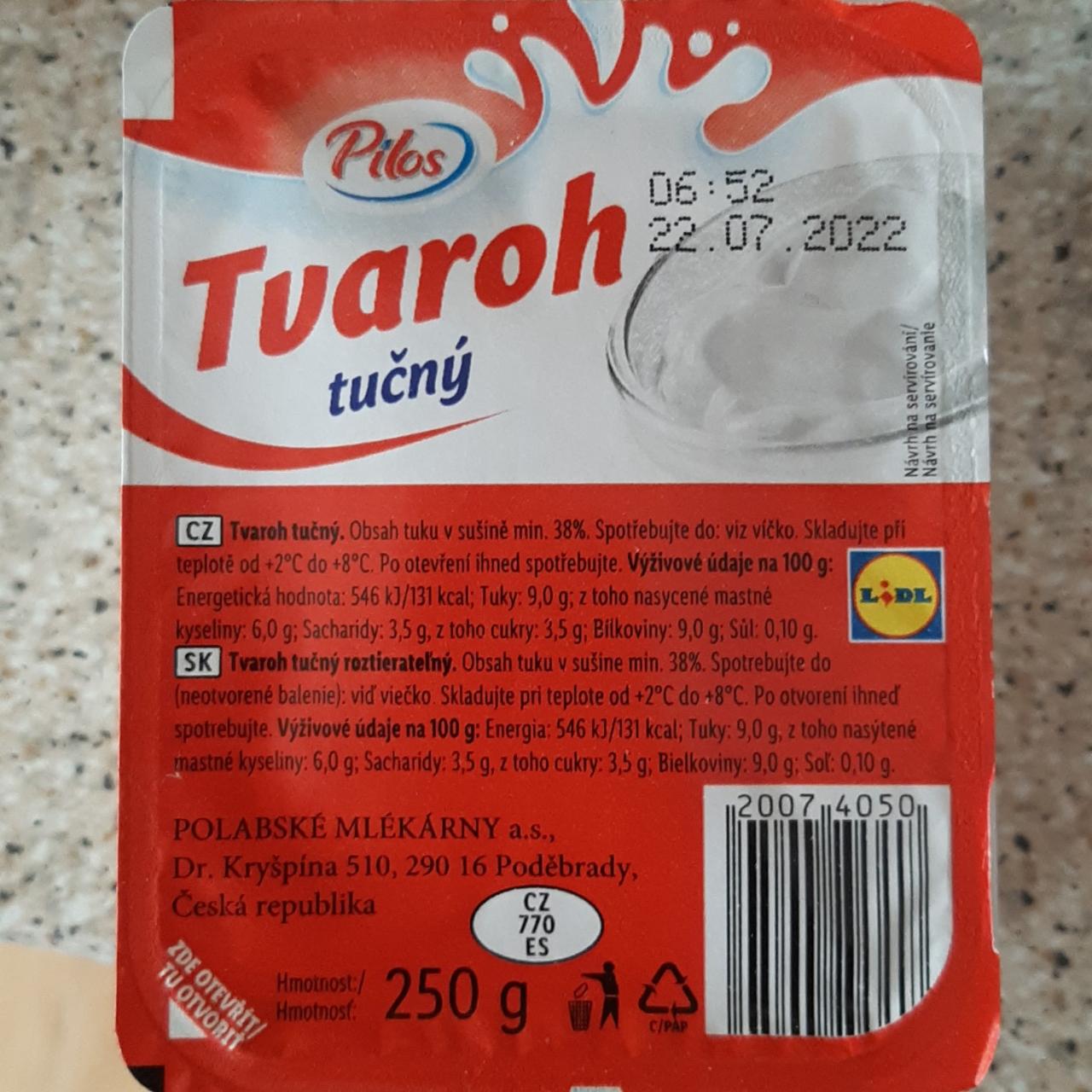 Fotografie - Tvaroh tučný Pilos