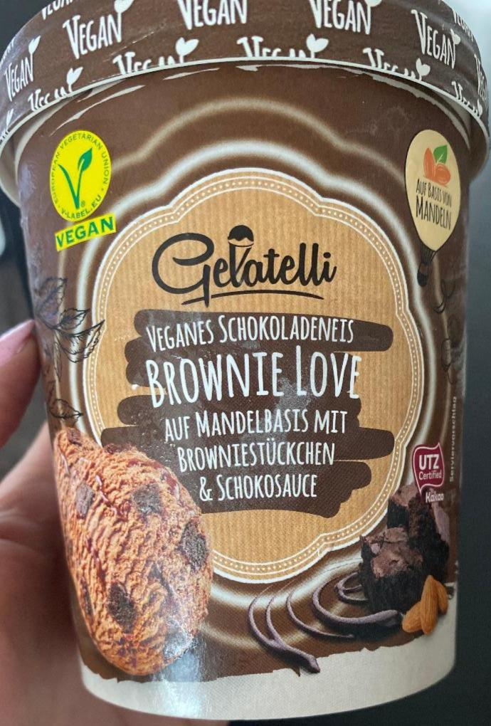 Fotografie - Veganes Schokoladeneis Brownie Love Gelatelli