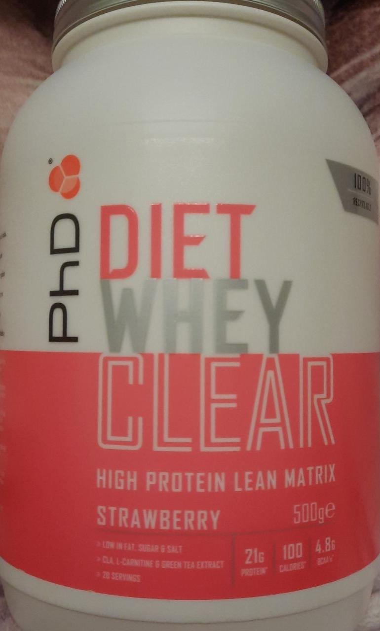 Fotografie - Diet Whey Clear strawberry PhD