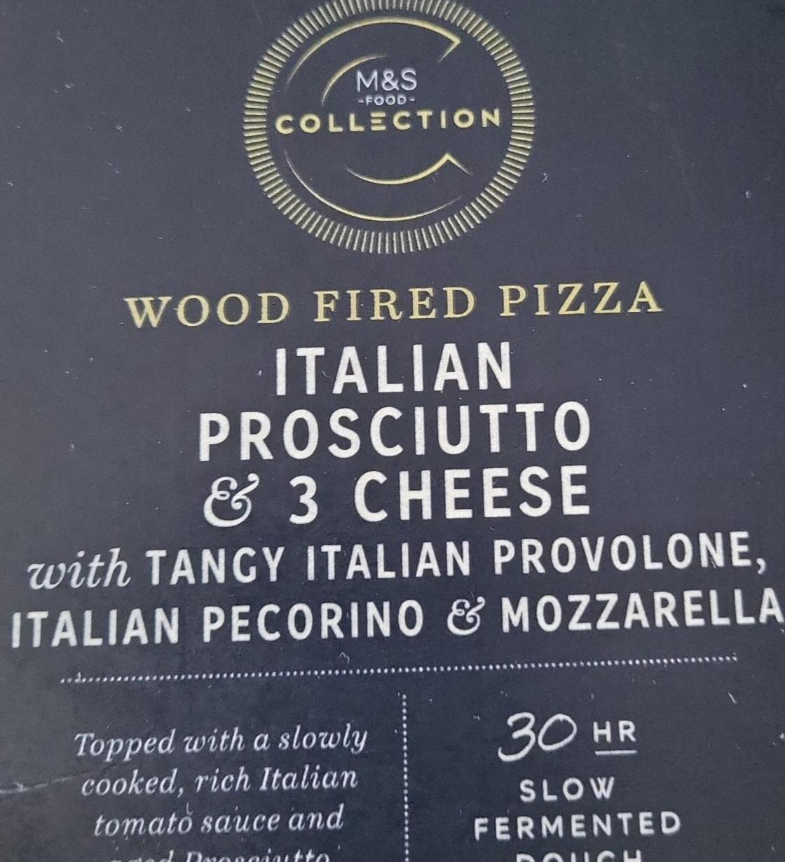 Fotografie - Wood fired pizza italian prosciutto & 3 cheese M&S Food