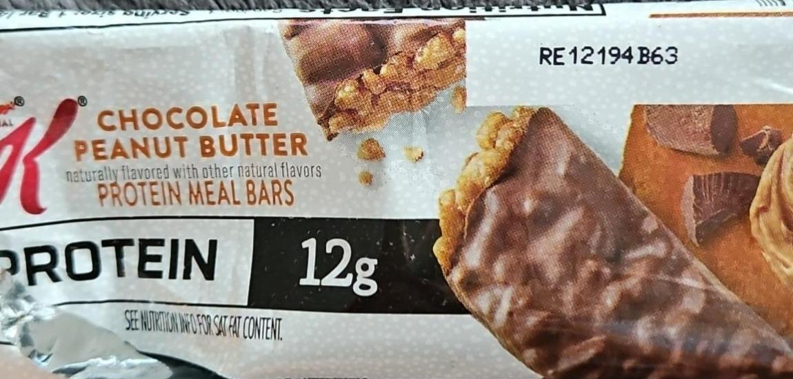 Fotografie - Chocolate peanut butter protein meal bar Kellogg's