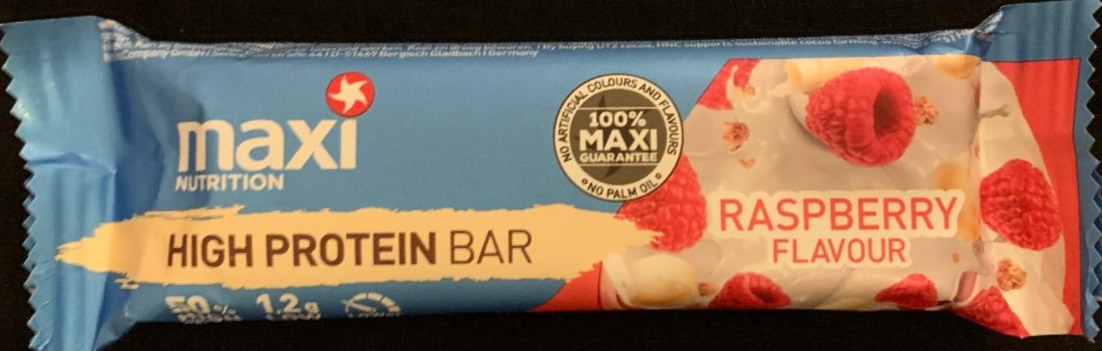 Fotografie - High Protein Bar Raspberry Flavour MaxiNutrition