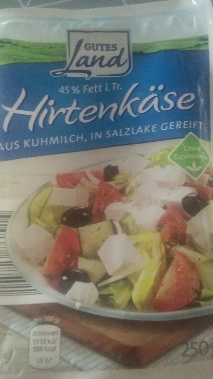 Fotografie - Hirtenkäse 45% Fett i. Tr. Gutes Land