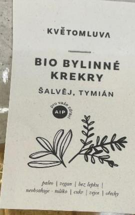 Fotografie - Bio bylinné krekry Šalvěj, tymián Květomluva