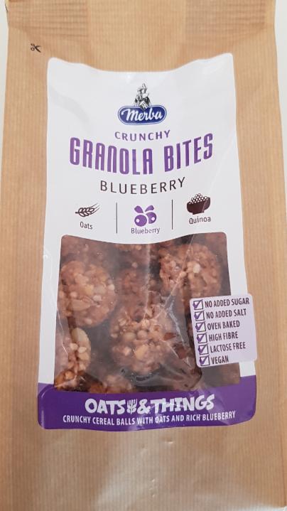 Fotografie - Crunchy Granola Bites Blueberry Merba