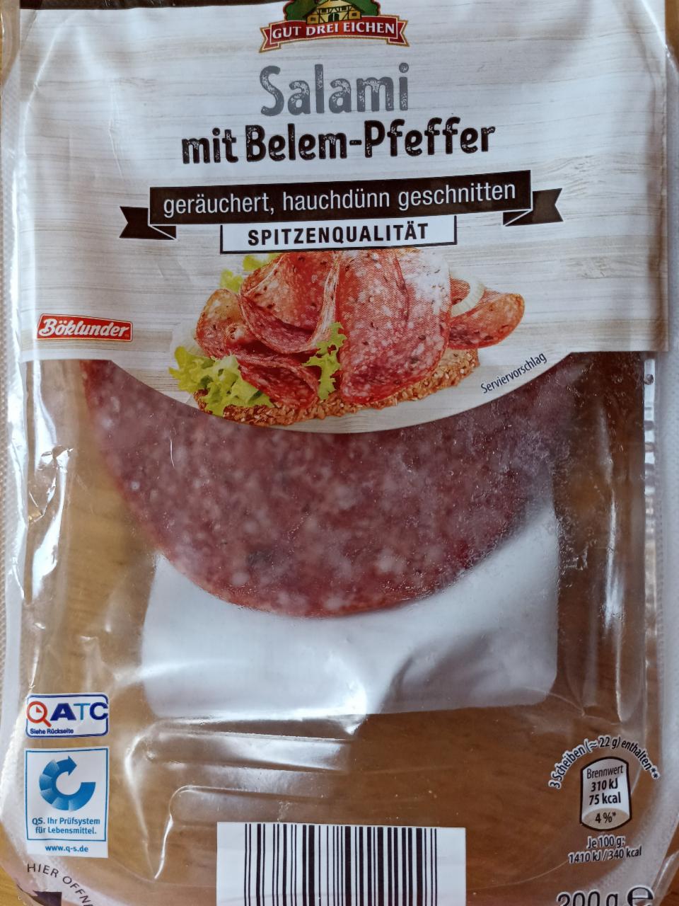 Fotografie - Salami mit Belem-Pfeffer Gut drei Eichen