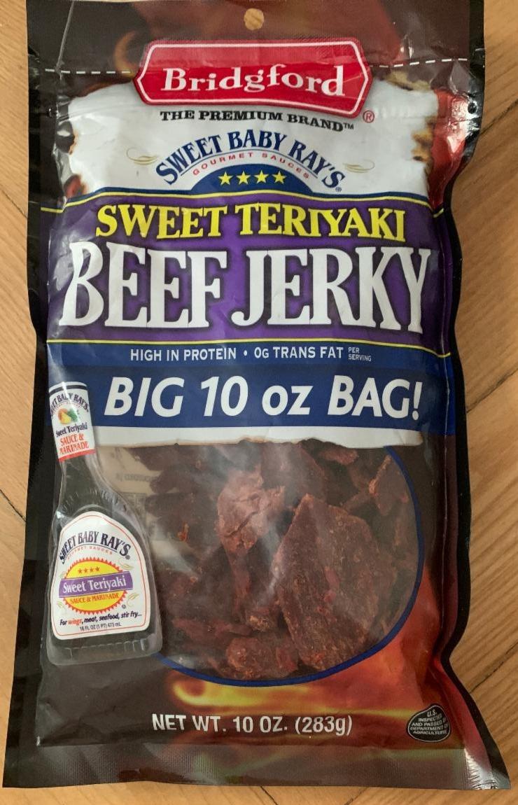 Fotografie - Beef Jerky Sweet Baby Ray's Sweet Teriyaki Bridgford