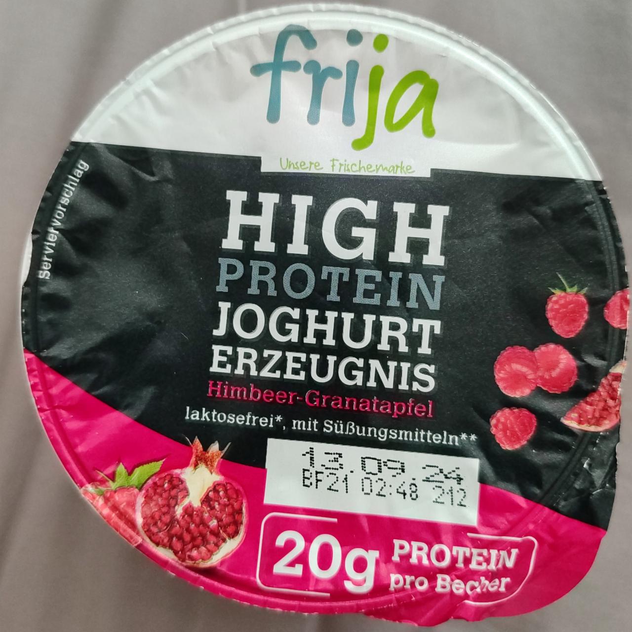 Fotografie - High protein joghurt erzeugnis himbeer-granatapfel Frija