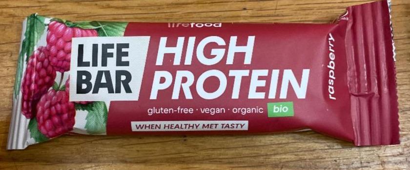 Fotografie - LifeBar High Protein raspberry bio