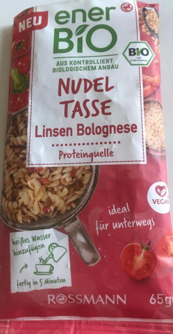 Fotografie - Nudel tasse linsen bolognese EnerBio