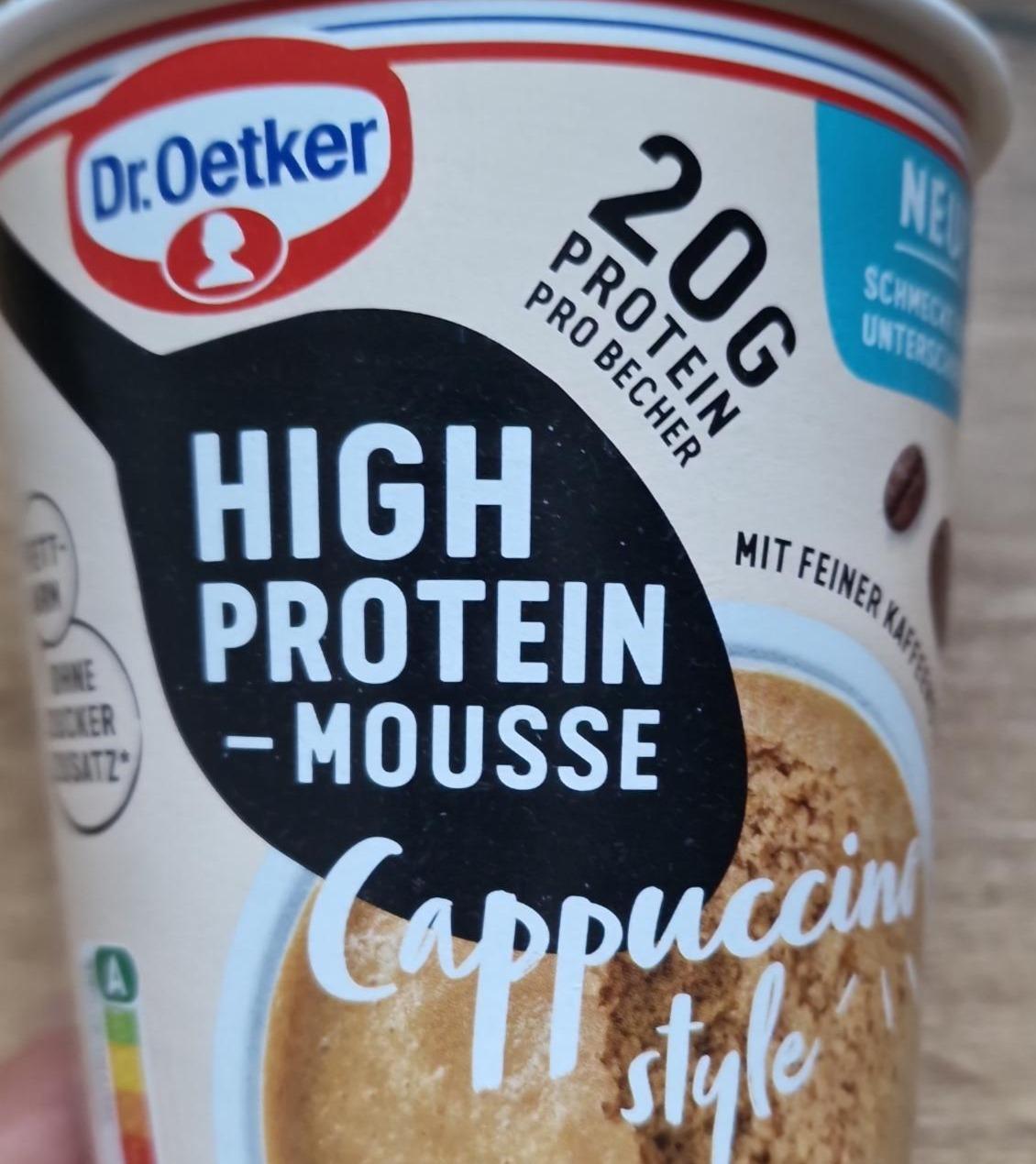 Fotografie - High protein mousse cappuccino style Dr.Oetker