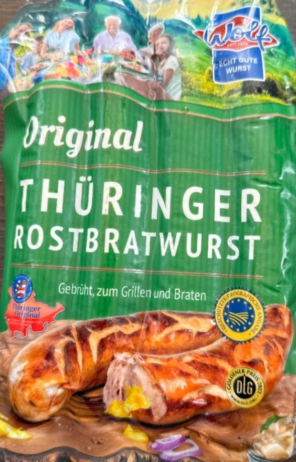 Fotografie - Original Thüringer Rostbratwurst Wolf