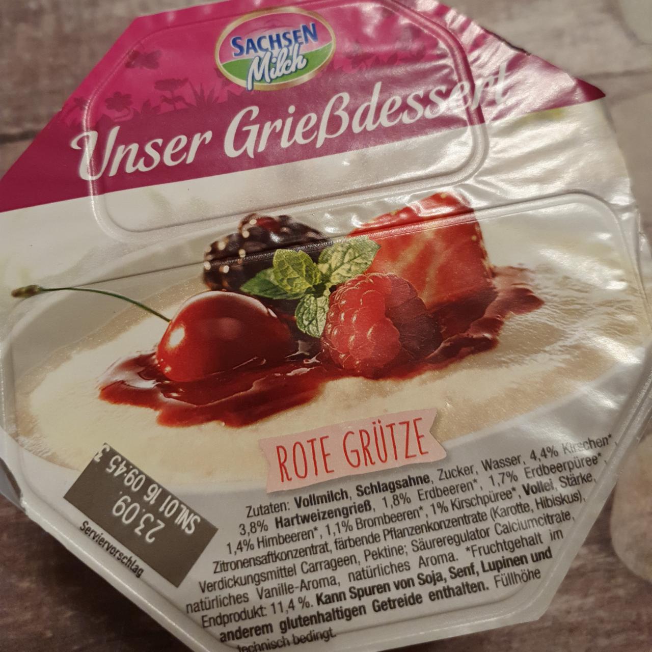 Fotografie - Unser Griessdessert rote Grütze