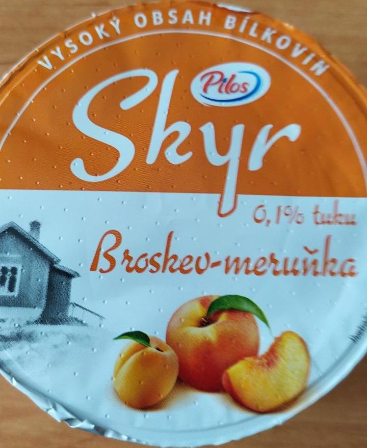 Fotografie - Skyr broskev-meruňka 0,1% tuku Pilos