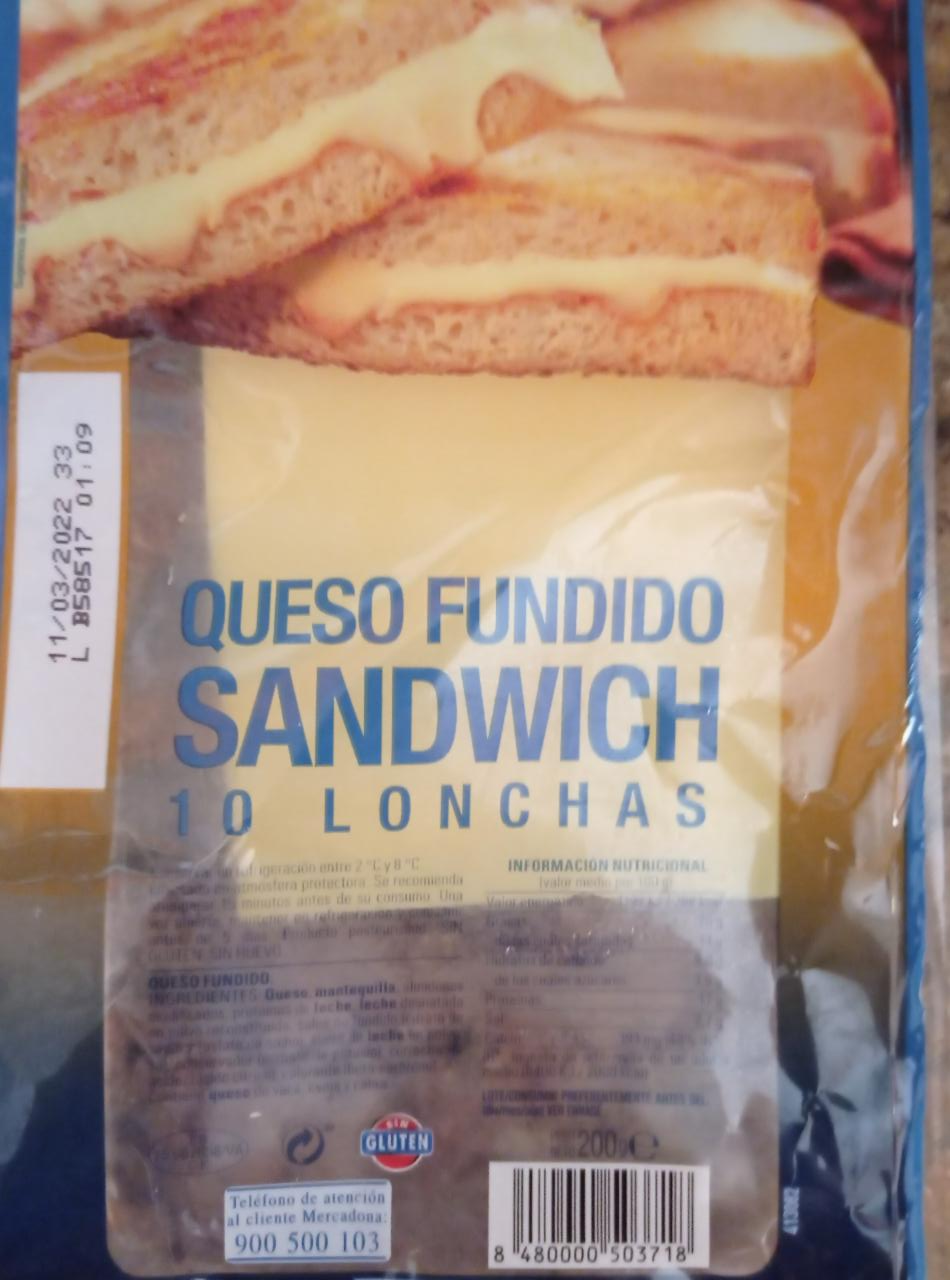 Fotografie - Queso Fundido Sándwich Hacendado