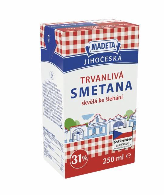 Fotografie - Jihočeská smetana trvanlivá 31% Madeta