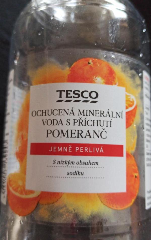 Fotografie - Ochucená minerální voda s příchutí pomeranč Tesco