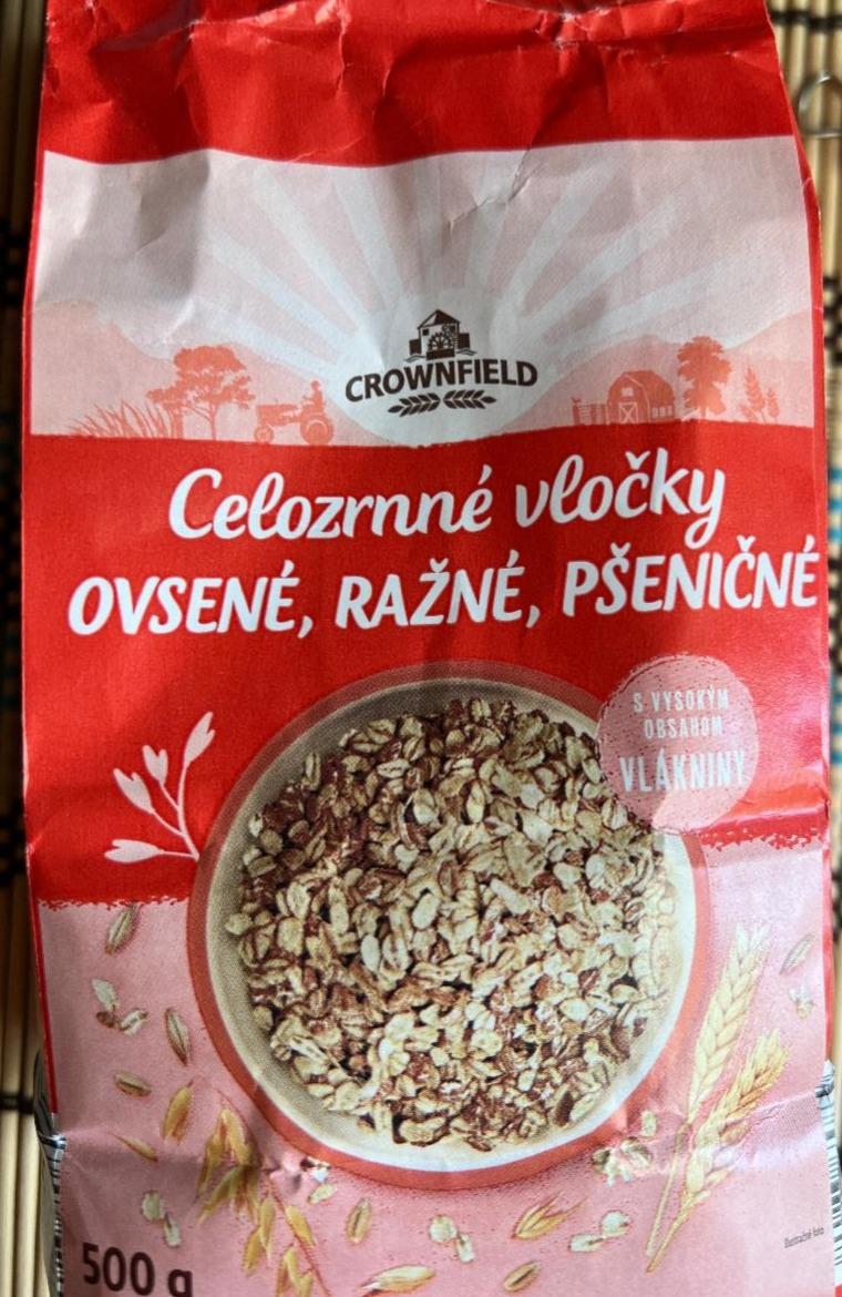 Fotografie - Celozrnné vločky ovesné-žitné-pšeničné Crownfield