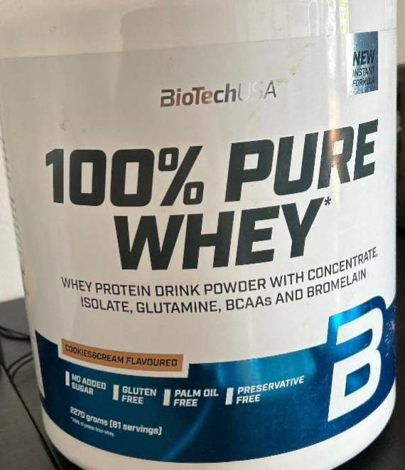 Fotografie - 100% pure whey protein Cookies & Cream BioTechUSA