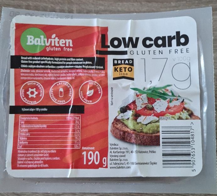 Fotografie - Low Carb gluten free Bread Keto line Balviten