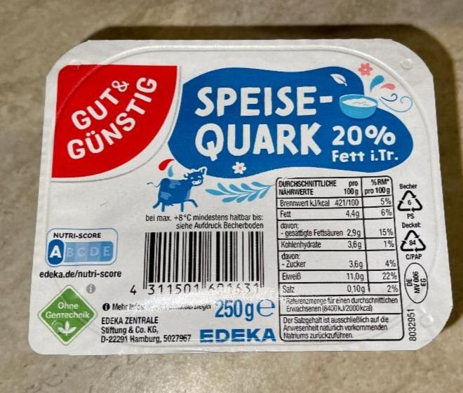 Fotografie - Speise-quark Gut & Günstig Edeka