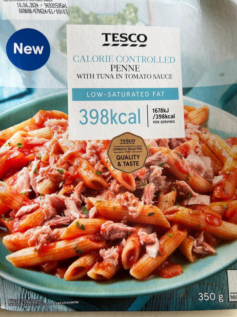 Fotografie - Calorie controlled penne with tuna in tomato sauce Tesco