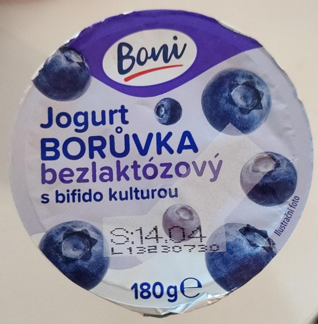 Fotografie - Jogurt Borůvka bezlaktózový s bifido kulturou Boni