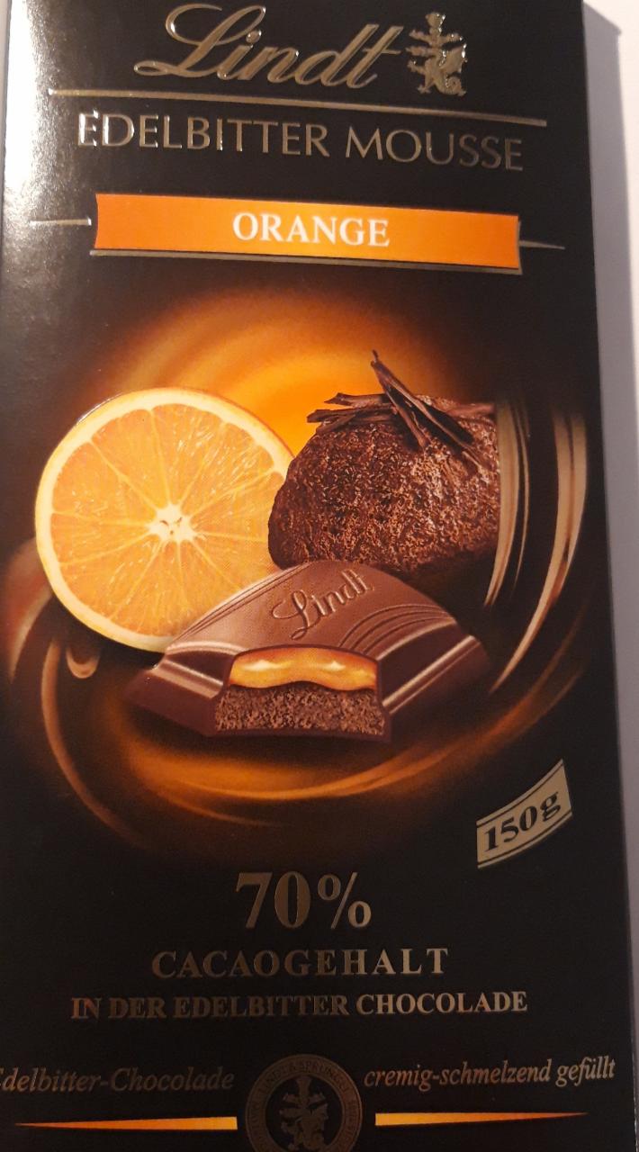 Fotografie - Lindt Edelbitter Mousse Orange