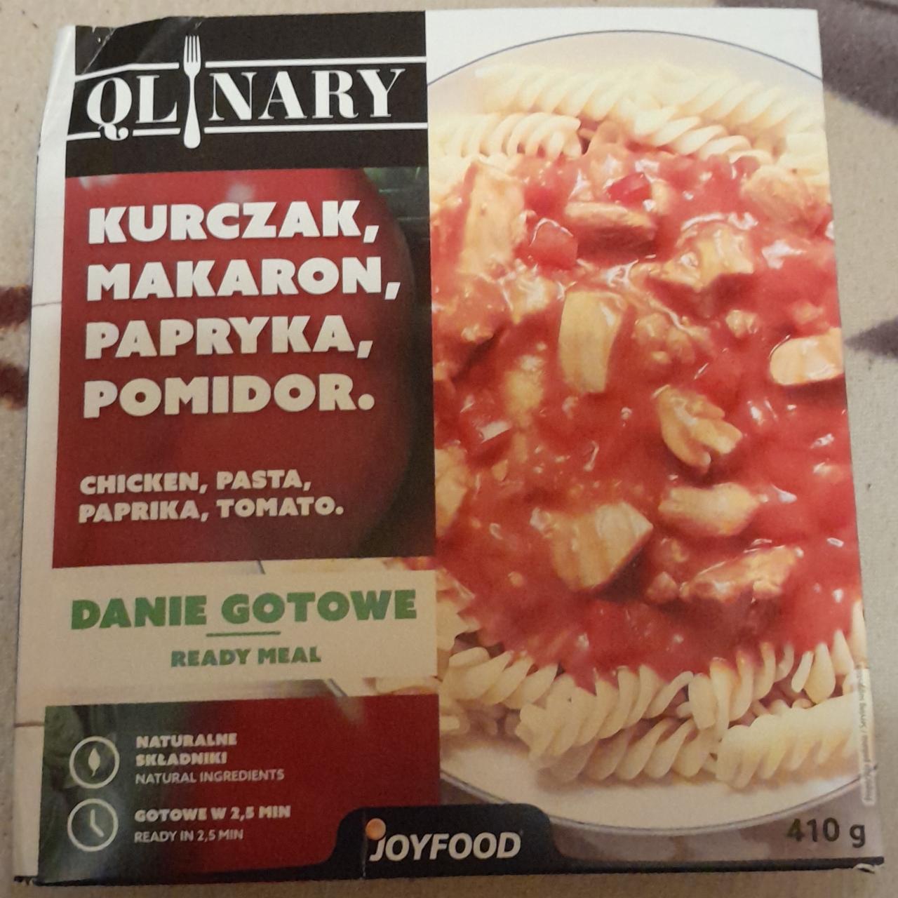 Fotografie - Kurczak, makaron, papryka, pomidor. Qlinary