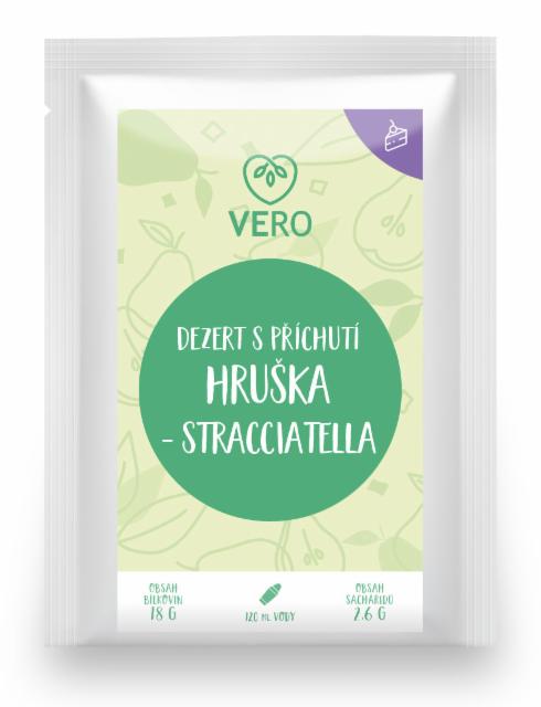 Fotografie - Dezert s příchutí hruška-stracciatella (VERO diet)