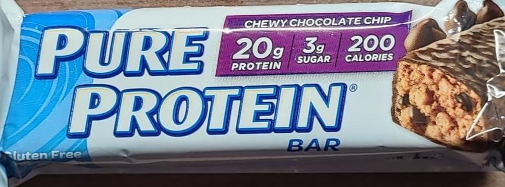 Fotografie - Chewy chocolate chip gluten free bar Pure Protein