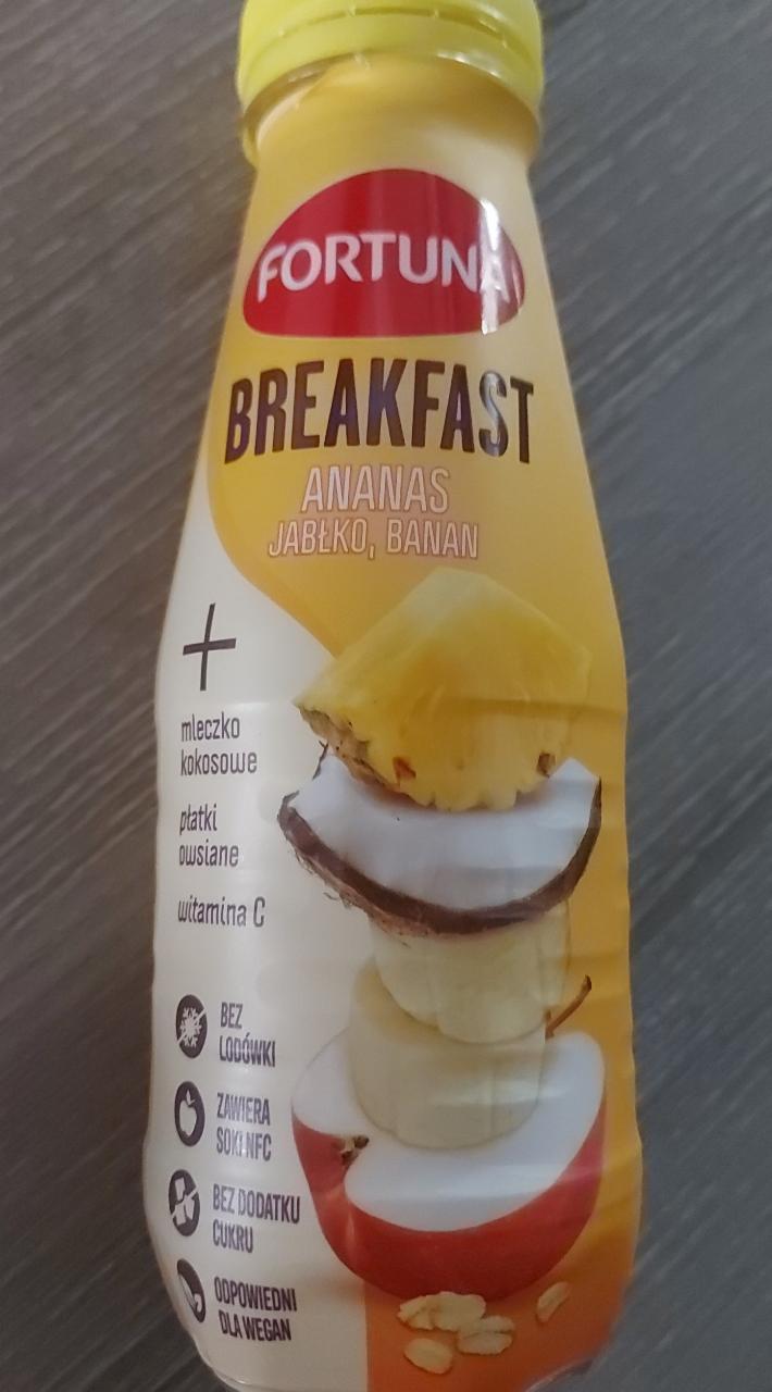 Fotografie - Breakfast ananas banan jablko mlieczko kokosowe Fortuna