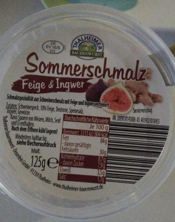 Fotografie - Sommerschmalz Feige & Ingwer Thalheimer Bauernwurst