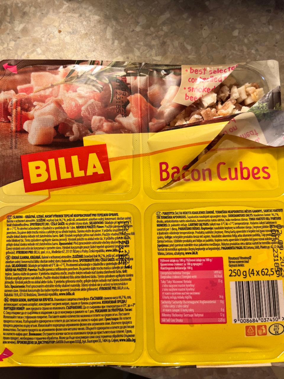 Fotografie - Bacon Cubes Billa