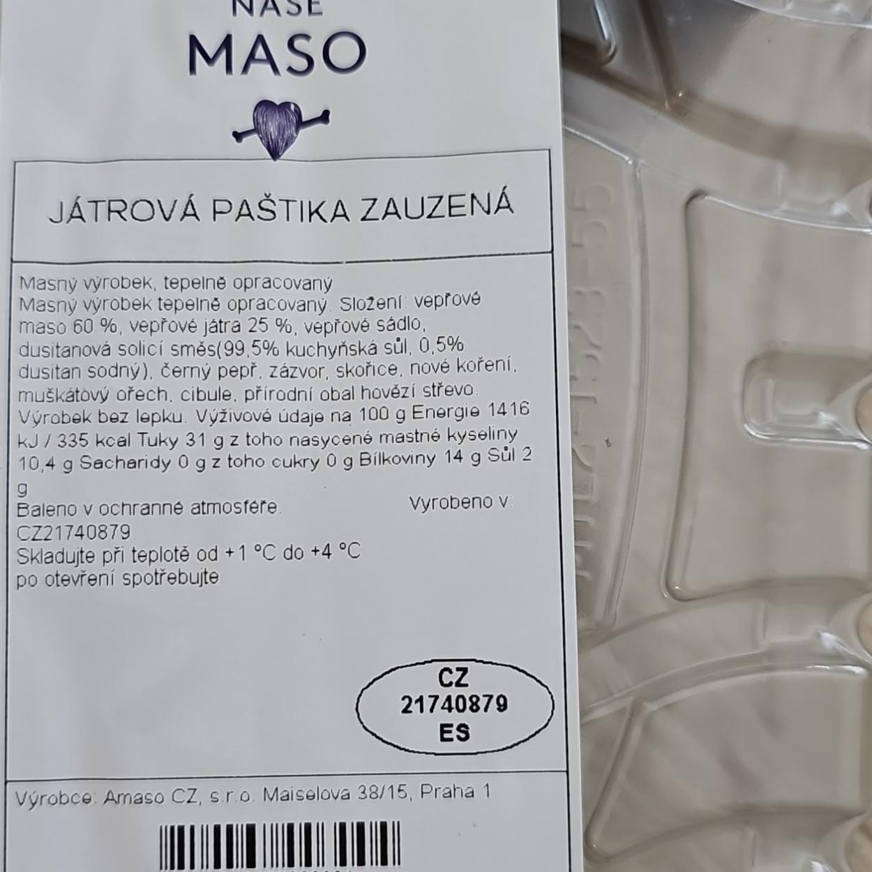 Fotografie - Játrová paštika zauzená Naše maso