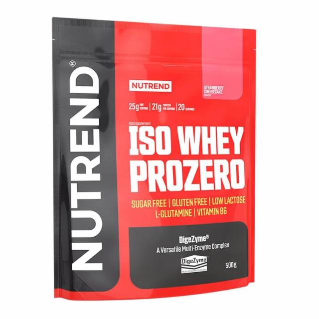 Fotografie - Iso whey prozero strawberry cheesecake (jahodový cheesecake) Nutrend