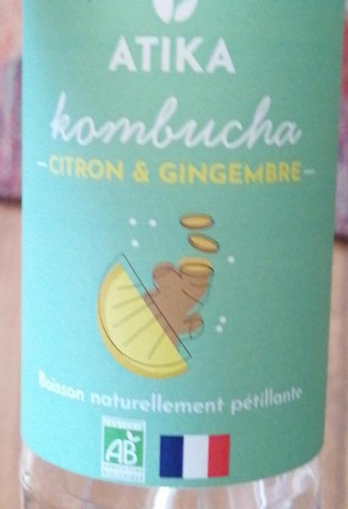 Fotografie - Kombucha Citron & Gingembre Atika