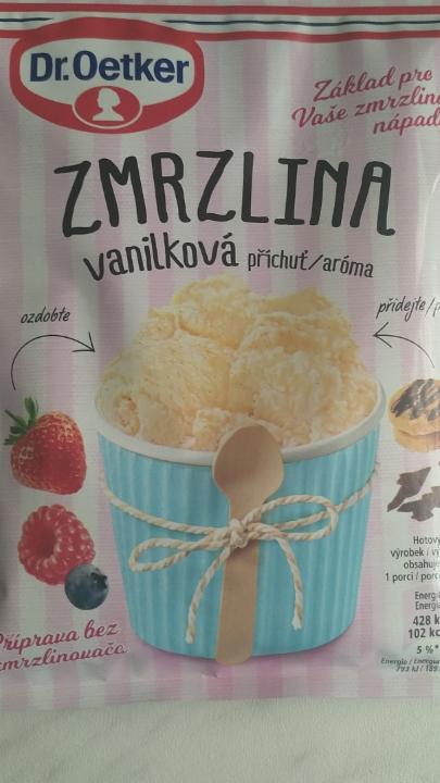 Fotografie - Zmrzlina vanilková příchuť Dr. Oetker