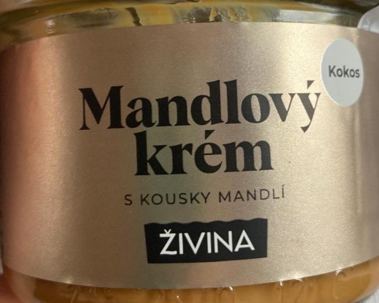 Fotografie - Mandlový krém s kousky mandlí kokos Živina