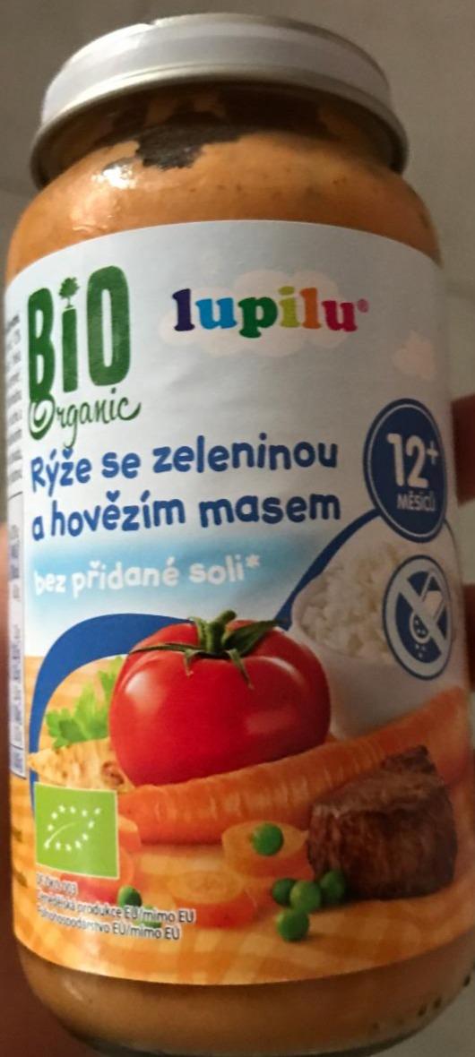 Fotografie - Rýže se zeleninou a hovězím masem bez přidané soli Lupilu bio Organic