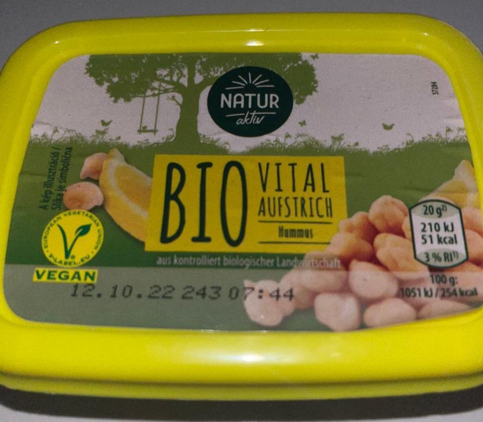 Fotografie - Bio Vital Aufstrich Hummus Natur aktiv