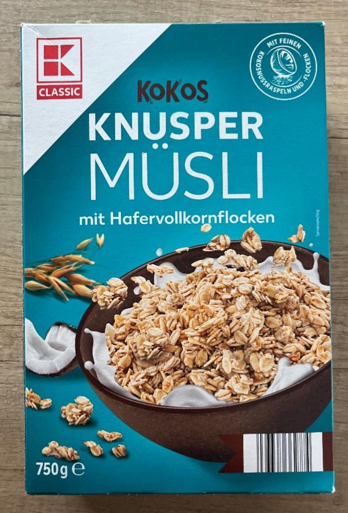 Fotografie - Kokos Knusper Müsli mit Hafervollkornflocken K-Classic