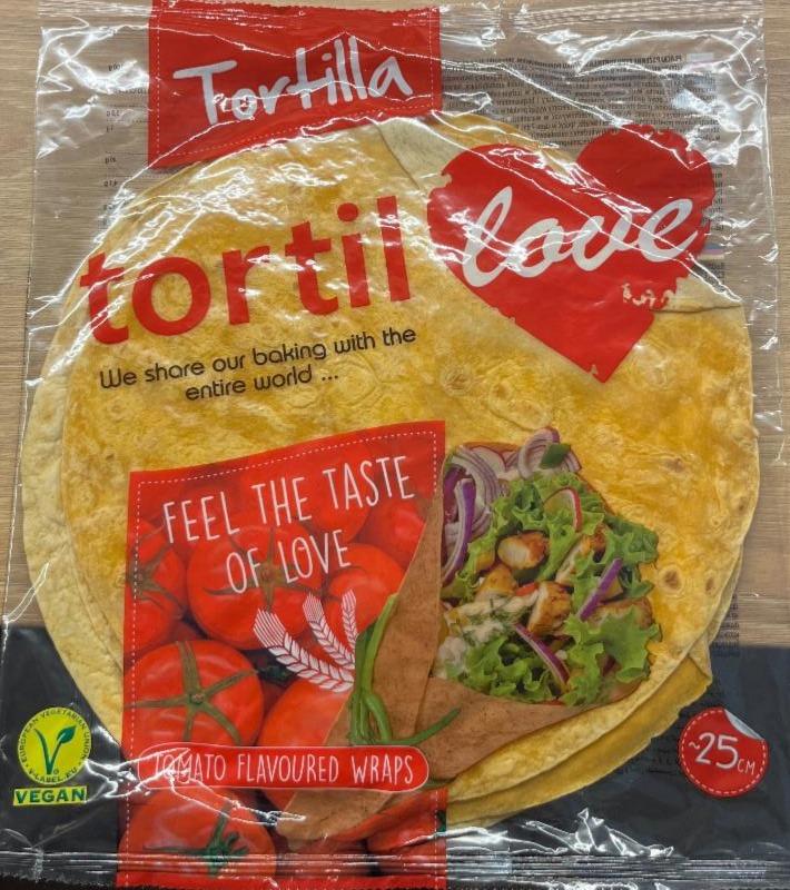 Fotografie - Tortilla Tomato Flavoured Wraps Tortil love