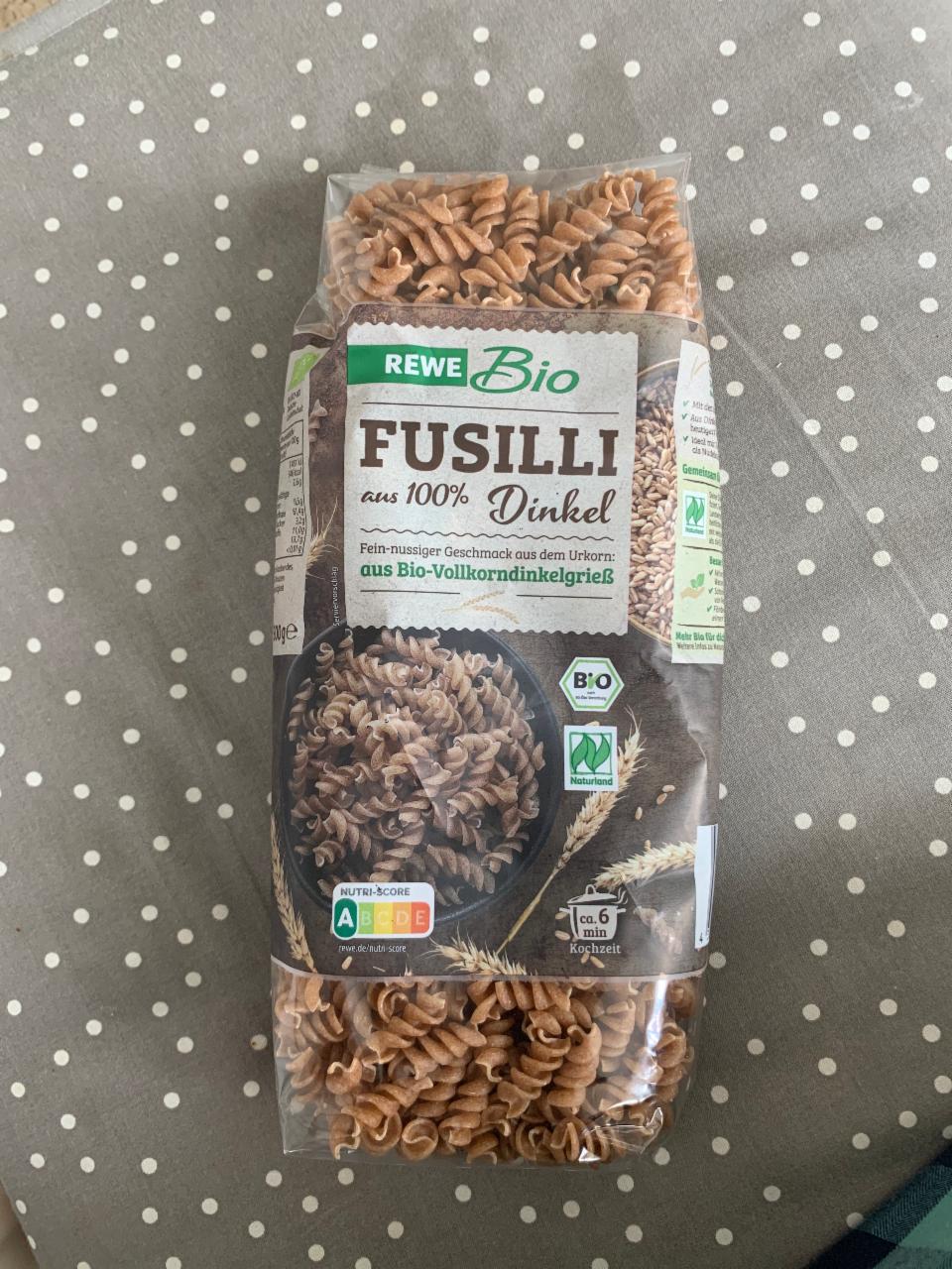 Fotografie - Fusilli aus 100% Dinkel Rewe bio