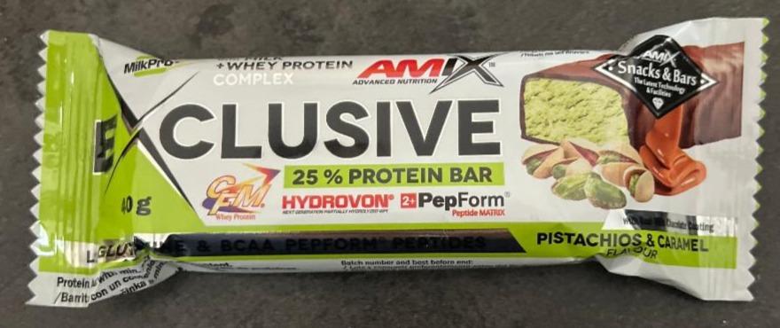 Fotografie - exclusive protein bar pistachios Amix