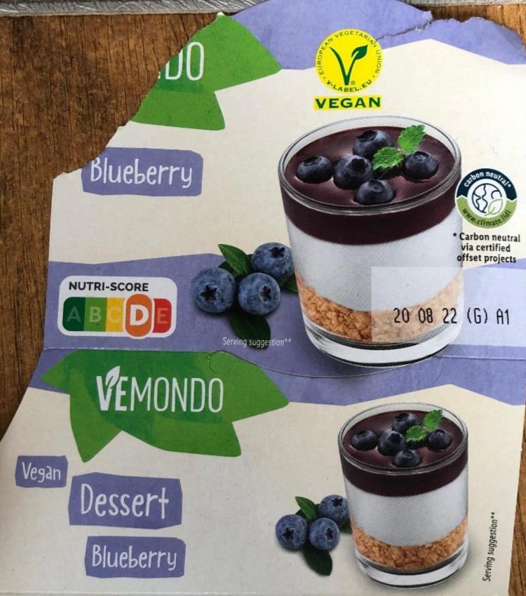 Fotografie - Vegan Dessert Blueberry Vemondo