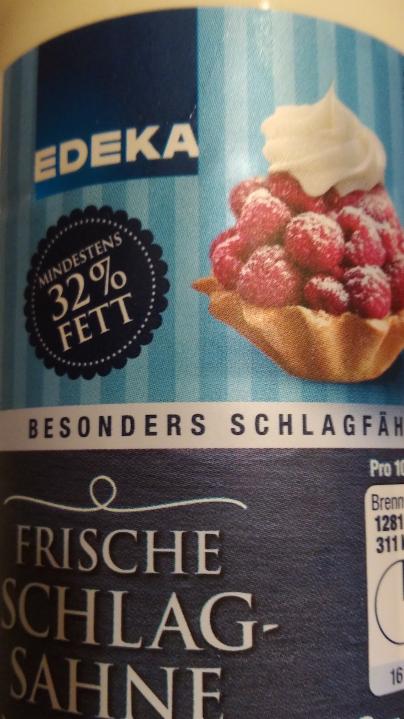 Fotografie - Frische Schlagsahne EDEKA 32%