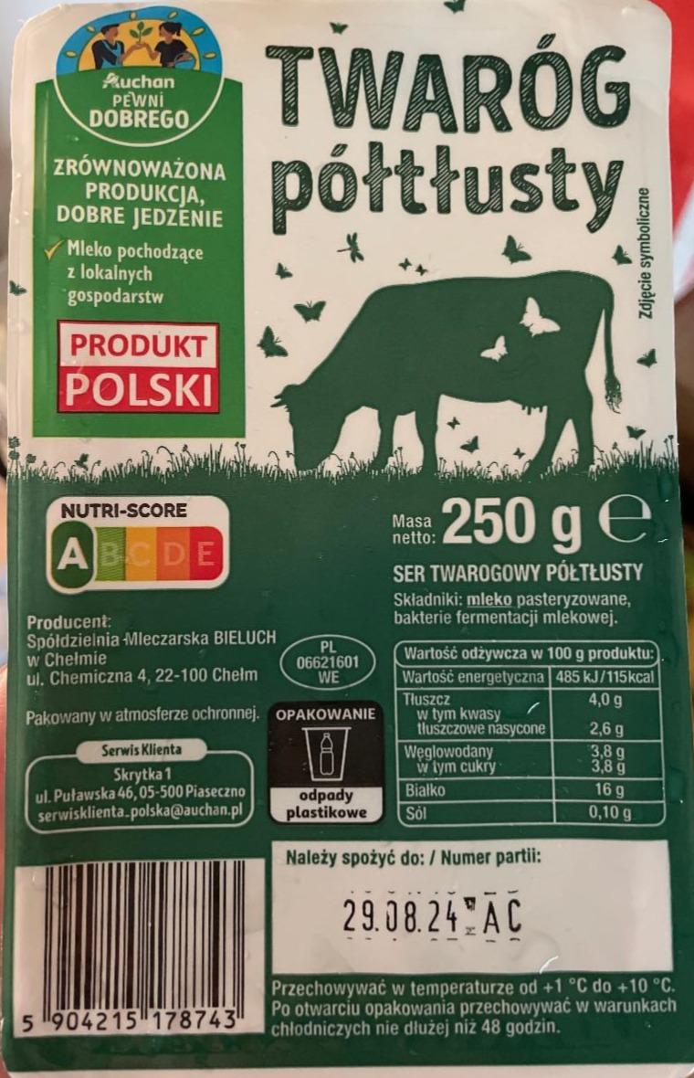 Fotografie - Twaróg półtłusty Pewni Dobrego Auchan